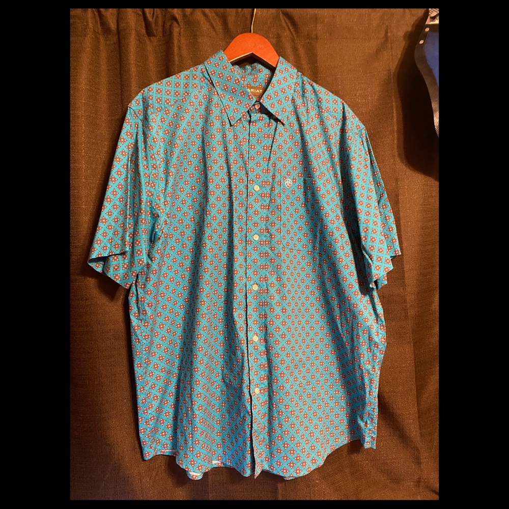 Mens Ariat Western Button Down Shirt